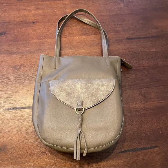 Olive Green Anthropologie Viola Tote - Picture 2 of 12